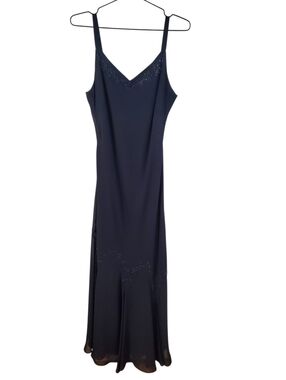 Sleek Navy Dress with Size 8 Tag Vintage